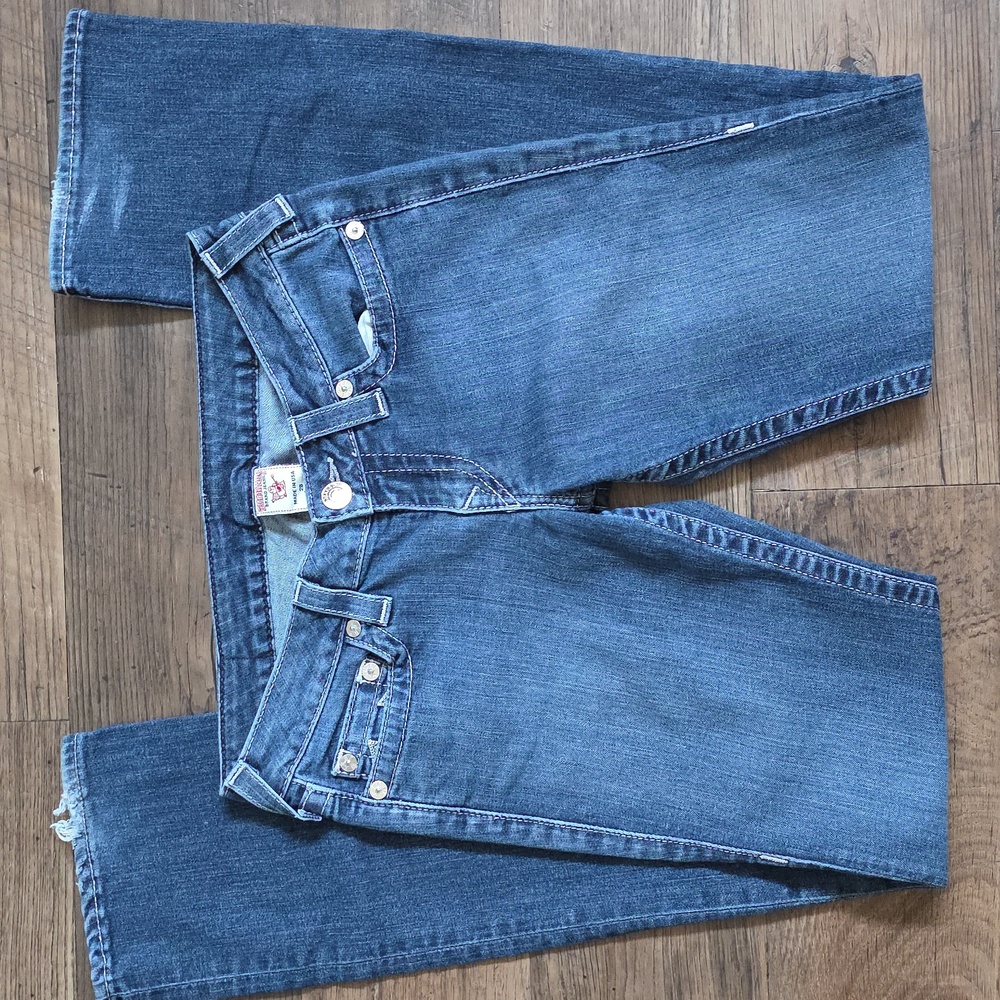 True Religion Straight Boot Cut Blue Jeans - Picture 5 of 11